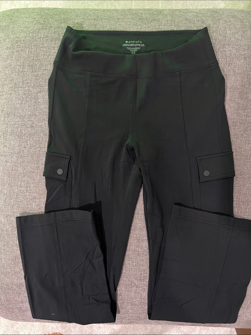 Athleta Black Cargo Track Joggers